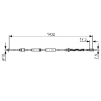 BOSCH 1 987 482 034 Seilzug, Feststellbremse