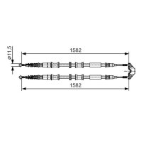 BOSCH 1 987 482 138 Seilzug, Feststellbremse