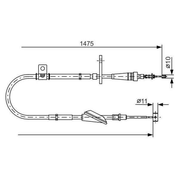 BOSCH 1 987 482 211 Seilzug, Feststellbremse