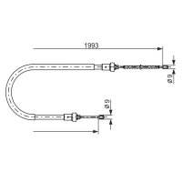 BOSCH 1 987 482 233 Seilzug, Feststellbremse