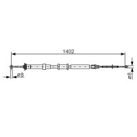 BOSCH 1 987 482 241 Seilzug, Feststellbremse