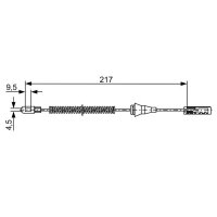 BOSCH 1 987 482 461 Seilzug, Feststellbremse