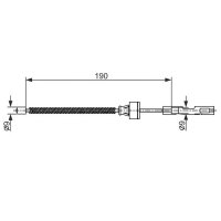 BOSCH 1 987 482 561 Seilzug, Feststellbremse