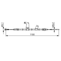 BOSCH 1 987 482 834 Seilzug, Feststellbremse