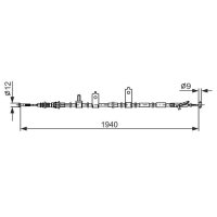 BOSCH 1 987 482 853 Seilzug, Feststellbremse