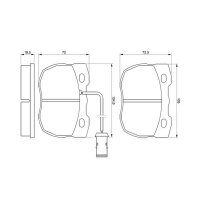 BOSCH 0 986 424 287 Bremsbelagsatz, Scheibenbremse