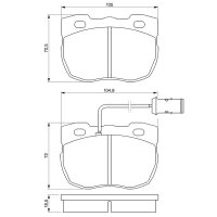 BOSCH 0 986 424 287 Bremsbelagsatz, Scheibenbremse