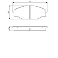 BOSCH 0 986 424 382 Bremsbelagsatz, Scheibenbremse