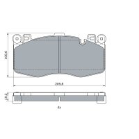 BOSCH 0 986 424 387 Bremsbelagsatz, Scheibenbremse