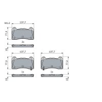 BOSCH 0 986 424 388 Bremsbelagsatz, Scheibenbremse