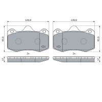 BOSCH 0 986 424 399 Bremsbelagsatz, Scheibenbremse