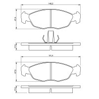 BOSCH 0 986 424 410 Bremsbelagsatz, Scheibenbremse
