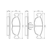 BOSCH 0 986 424 410 Bremsbelagsatz, Scheibenbremse