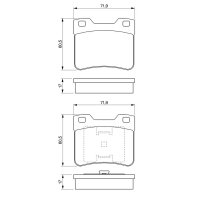 BOSCH 0 986 424 411 Bremsbelagsatz, Scheibenbremse