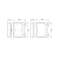 BOSCH 0 986 424 411 Bremsbelagsatz, Scheibenbremse