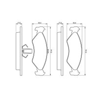 BOSCH 0 986 424 416 Bremsbelagsatz, Scheibenbremse