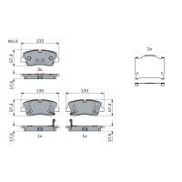 BOSCH 0 986 424 430 Bremsbelagsatz, Scheibenbremse
