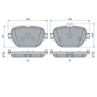 BOSCH 0 986 424 439 Bremsbelagsatz, Scheibenbremse
