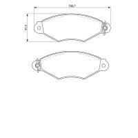 BOSCH 0 986 424 453 Bremsbelagsatz, Scheibenbremse
