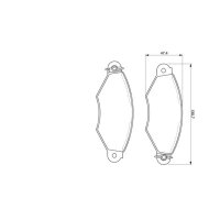 BOSCH 0 986 424 453 Bremsbelagsatz, Scheibenbremse