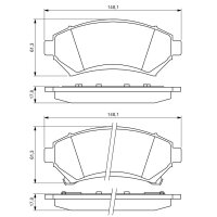 BOSCH 0 986 424 466 Bremsbelagsatz, Scheibenbremse