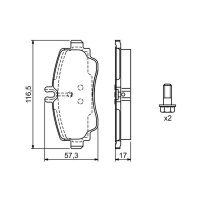 BOSCH 0 986 424 470 Bremsbelagsatz, Scheibenbremse