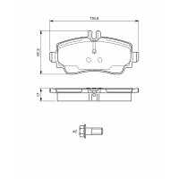 BOSCH 0 986 424 470 Bremsbelagsatz, Scheibenbremse