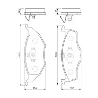 BOSCH 0 986 424 502 Bremsbelagsatz, Scheibenbremse