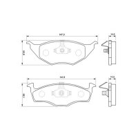 BOSCH 0 986 424 502 Bremsbelagsatz, Scheibenbremse