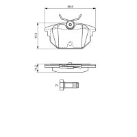 BOSCH 0 986 424 545 Bremsbelagsatz, Scheibenbremse