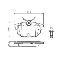 BOSCH 0 986 424 545 Bremsbelagsatz, Scheibenbremse