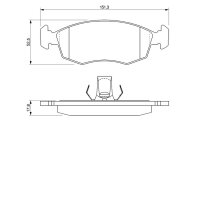 BOSCH 0 986 424 554 Bremsbelagsatz, Scheibenbremse