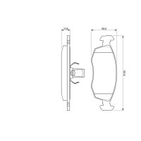 BOSCH 0 986 424 554 Bremsbelagsatz, Scheibenbremse