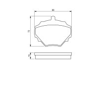 BOSCH 0 986 424 563 Bremsbelagsatz, Scheibenbremse
