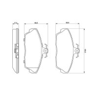 BOSCH 0 986 424 566 Bremsbelagsatz, Scheibenbremse