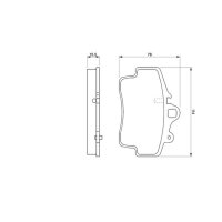 BOSCH 0 986 424 570 Bremsbelagsatz, Scheibenbremse