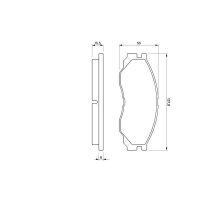 BOSCH 0 986 424 572 Bremsbelagsatz, Scheibenbremse