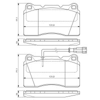 BOSCH 0 986 424 577 Bremsbelagsatz, Scheibenbremse