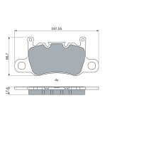 BOSCH 0 986 424 605 Bremsbelagsatz, Scheibenbremse