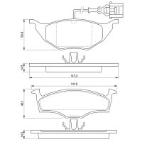 BOSCH 0 986 424 632 Bremsbelagsatz, Scheibenbremse
