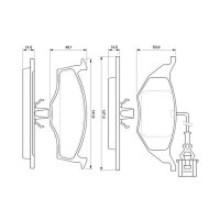BOSCH 0 986 424 632 Bremsbelagsatz, Scheibenbremse