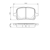 BOSCH 0 986 424 639 Bremsbelagsatz, Scheibenbremse