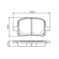BOSCH 0 986 424 639 Bremsbelagsatz, Scheibenbremse