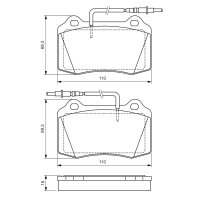 BOSCH 0 986 424 658 Bremsbelagsatz, Scheibenbremse