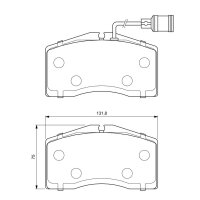 BOSCH 0 986 424 664 Bremsbelagsatz, Scheibenbremse