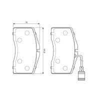BOSCH 0 986 424 664 Bremsbelagsatz, Scheibenbremse