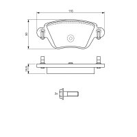 BOSCH 0 986 424 671 Bremsbelagsatz, Scheibenbremse