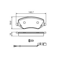 BOSCH 0 986 424 679 Bremsbelagsatz, Scheibenbremse