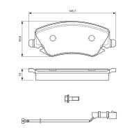 BOSCH 0 986 424 679 Bremsbelagsatz, Scheibenbremse