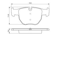 BOSCH 0 986 424 687 Bremsbelagsatz, Scheibenbremse